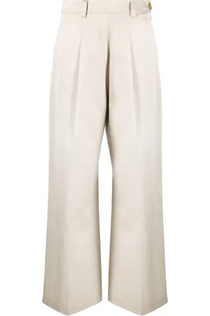 FORTE FORTE Herringbone straight-leg trousers