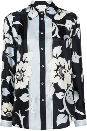 P.A.R.O.S.H. Floral-print silk shirt