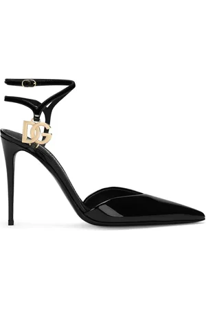 Dolce & Gabbana DG logo-plaque leather pumps