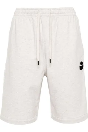 Isabel Marant Mahelo flocked-logo track shorts