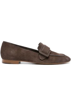 ROBERTO DEL CARLO Buckle-detail suede loafers
