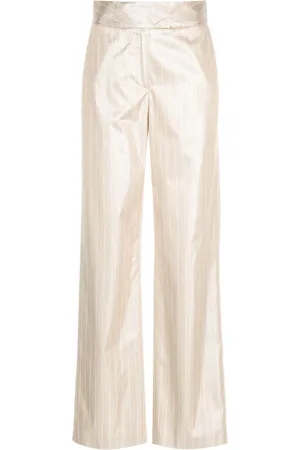 Wide Leg & Flared Pants - Gold - women - Shop your favorite brands