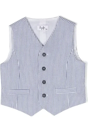 Il gufo Striped cotton waistcoat