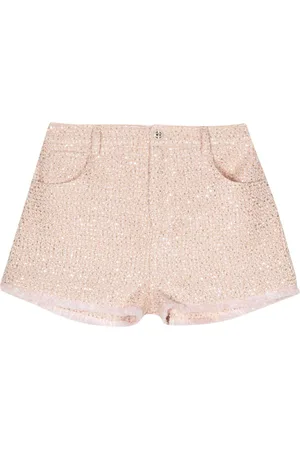 Twin-Set Sequin-embellished bouclé shorts