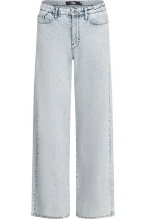 Karl Lagerfeld Mid-rise wide-leg jeans