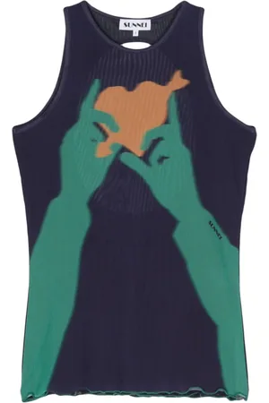 SUNNEI Buco tulle tank top