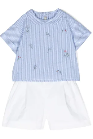Il gufo Striped shorts set