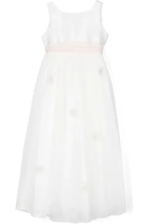 LA STUPENDERIA Floral-lace appliqué dress