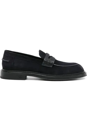Emporio Armani Penny-slot suede loafers