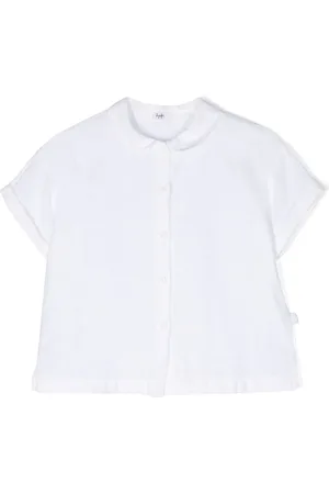 Il gufo Short-sleeve linen shirt