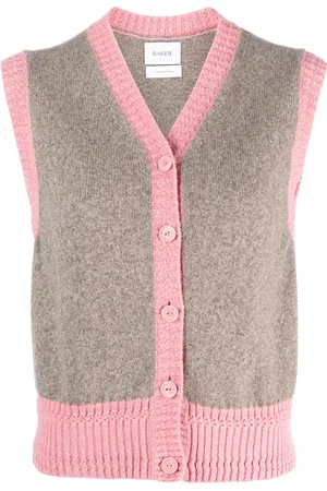 Barrie Sleeveless cashmere cardigan