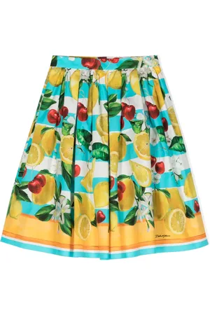 Dolce & Gabbana Mix-print pleated skirt