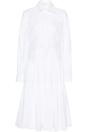 Ermanno Scervino Womens White Linen Dress Size IT 42