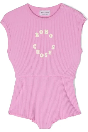 Bobo Choses Logo-print ribbed playsuit