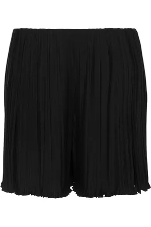 Lanvin Pleated crepe de chine shorts