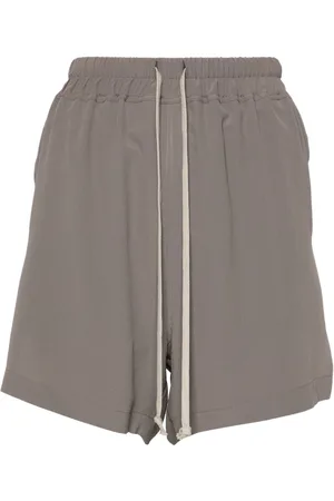 Rick Owens Drawstring-waist crepe shorts