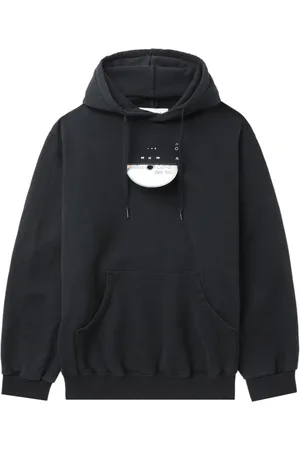 DOUBLET CD-R embroidered cotton hoodie