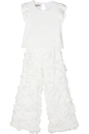 LA STUPENDERIA Lace-detailing trousers set