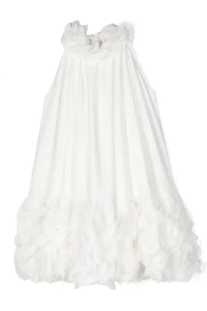 LA STUPENDERIA Lace-detail crepe dress