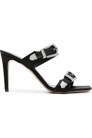 PARIS TEXAS Ursula 85mm satin mules