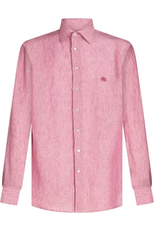 Etro Pegaso-embroidered linen shirt