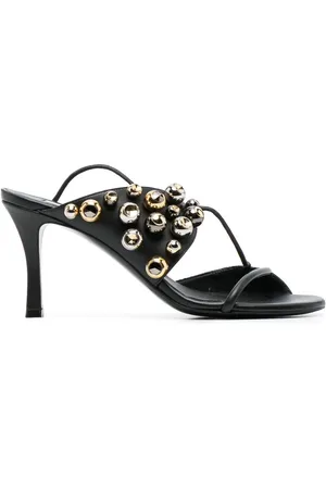 Stella McCartney Bead-embellished faux-leather 85mm sandals