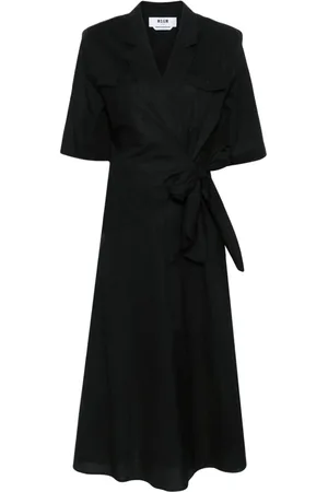 Msgm Wraparound midi dress
