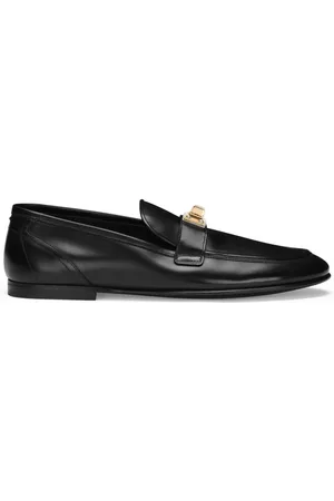 Dolce & Gabbana Logo-plaque leather loafers