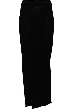 Rick Owens Ziggy ribbed-knit maxi skirt