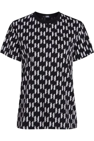 Karl Lagerfeld Monogram-print organic-cotton T-shirt