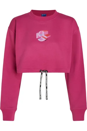 Karl Lagerfeld Monogram-print cropped sweatshirt