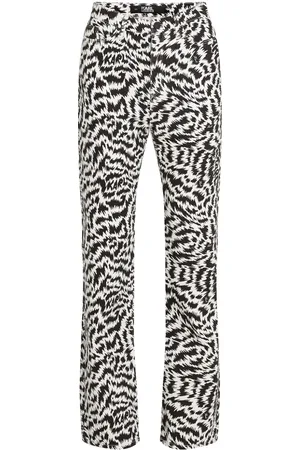 Karl Lagerfeld Zebra-print straight-leg jeans