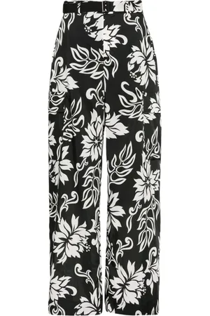 SACAI Floral-print palazzo trousers