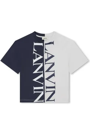 Lanvin Logo-print two-tone cotton T-shirt