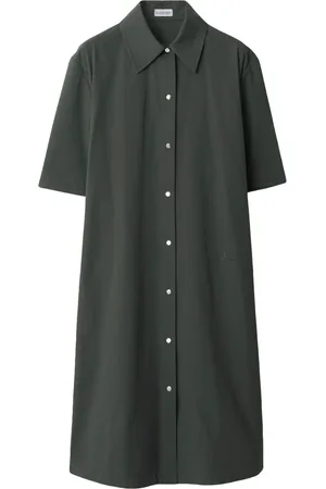 Burberry Straight-point collar cotton-blend dress