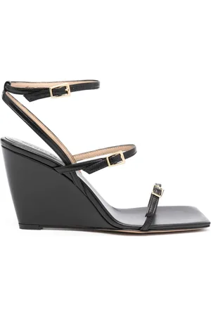 Wandler 95mm wedge leather sandals