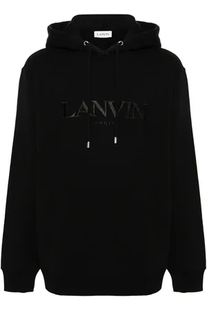 Lanvin Embroidered-logo cotton hoodie