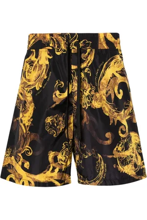 VERSACE Baroccoflage-print elasticated-waistband shorts