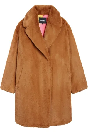 Tinley belted faux fur coat