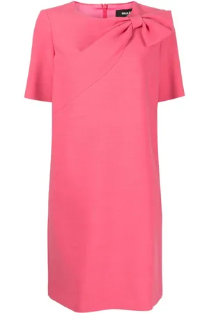 Paule Ka Bow-detail twill midi dress