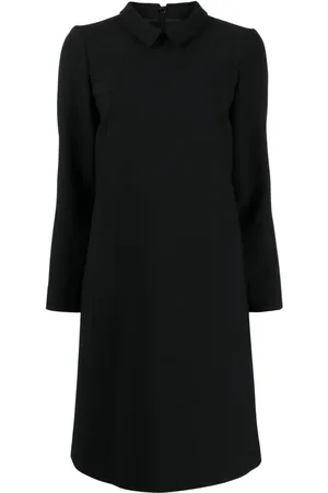 Paule Ka Pointed-collar A-line dress