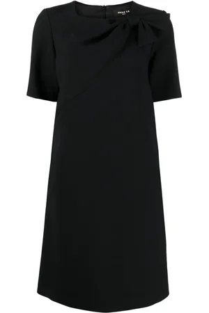 Paule Ka Bow-detail twill midi dress