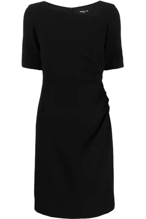 Paule Ka Draped-detail asymmetric-neck dress