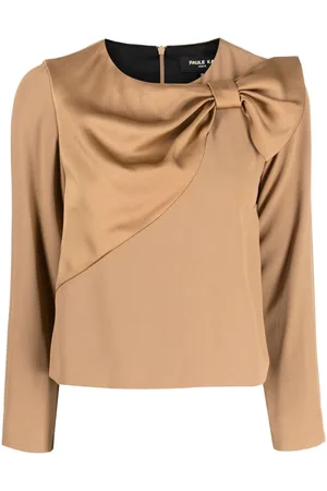 Paule Ka Bow-detail long-sleeve blouse