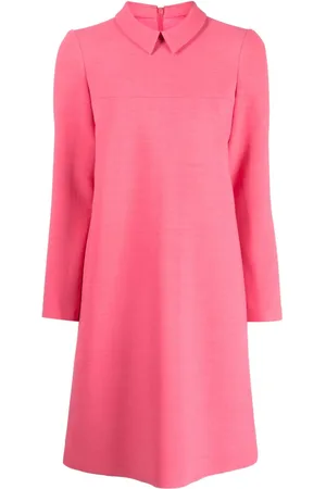 Paule Ka Pointed-collar A-line dress