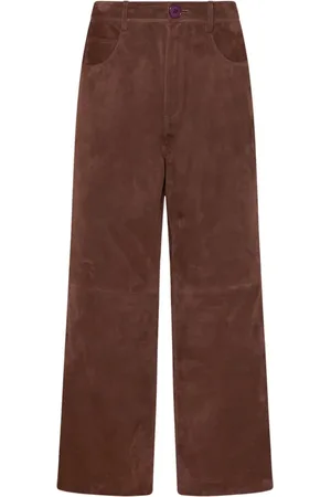 Purple Brand Leather straight-leg Trousers - Farfetch