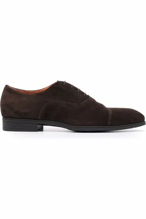 santoni Suede Oxford shoes