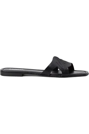 Karl Lagerfeld Logo-embossed leather sandals