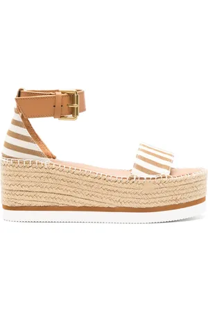 See by Chloé Striped platform espadrilles