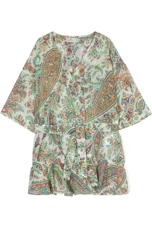 Etro Paisley-print cotton wrap dress